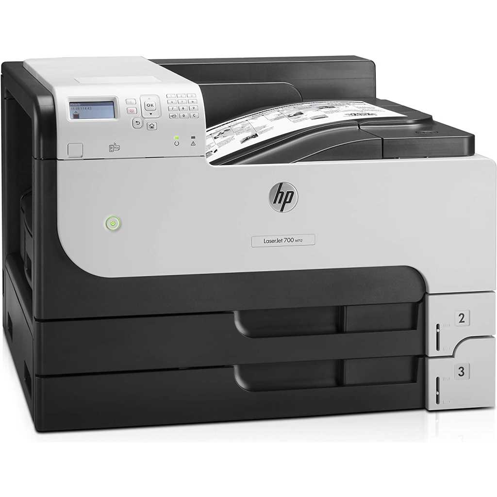 HP Enterprise 700 M712DN A3 LaserJet Printer - BLACK/WHITE