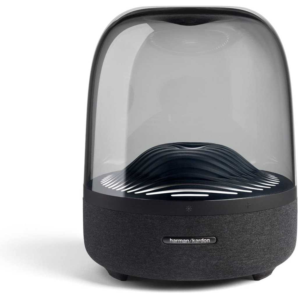 Harman Kardon Aura Studio 3 - Elegant, Bluetooth Wireless Speaker with Premium Design and Ambient Lighting- Black