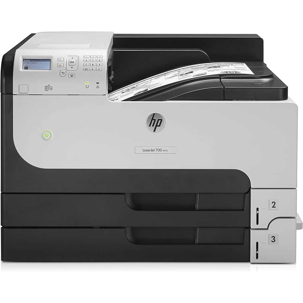 HP Enterprise 700 M712DN A3 LaserJet Printer - BLACK/WHITE