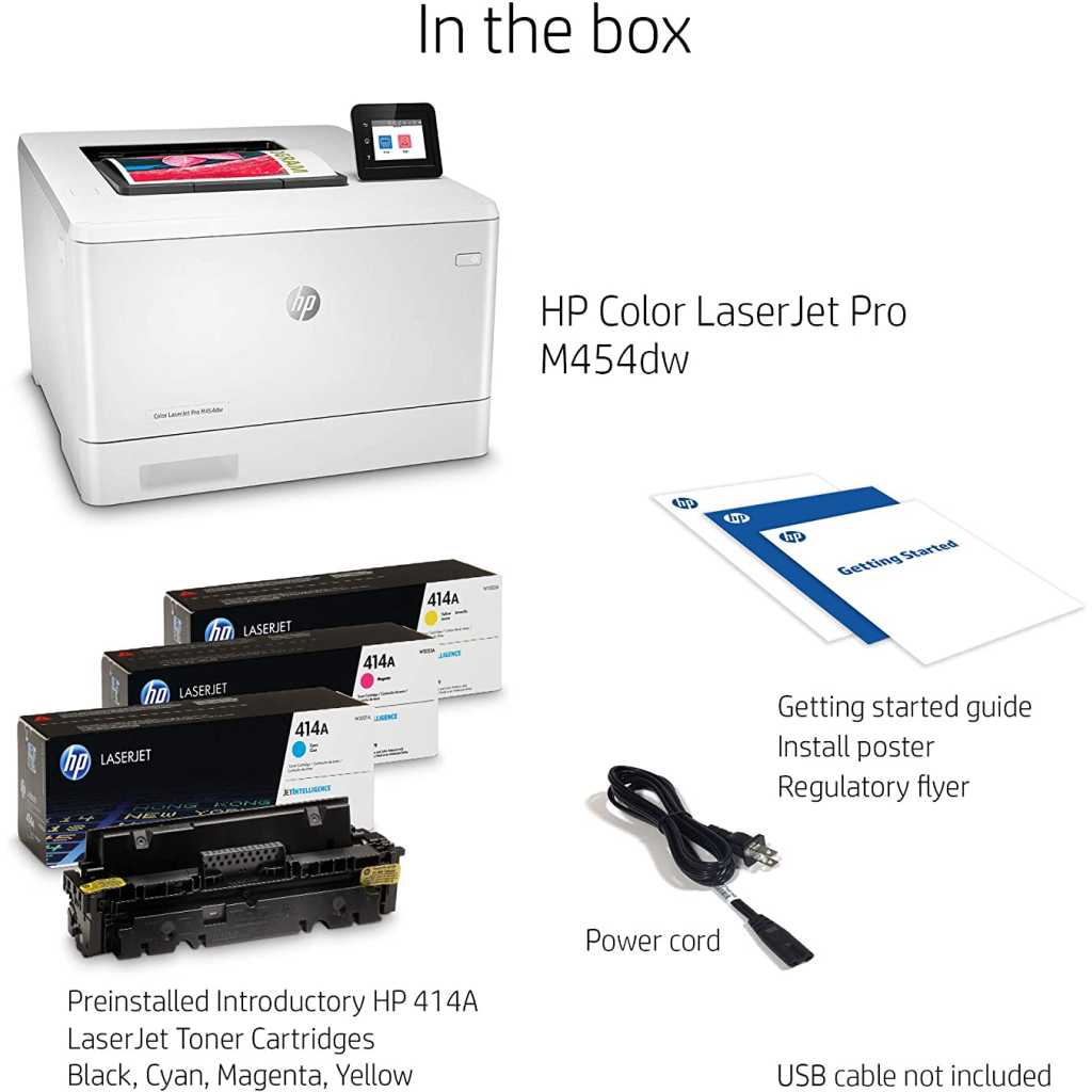 HP Color Laserjet Pro M454dw Wireless Printer (W1Y45A)