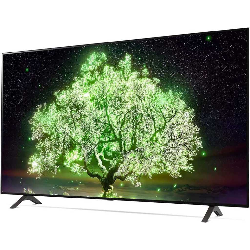 LG OLED TV 55 Inch A1 Series, Cinema Screen Design 4K Cinema HDR WebOS Smart AI ThinQ Pixel Dimming OLED55A1PVA.