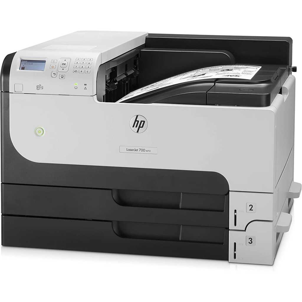 HP Enterprise 700 M712DN A3 LaserJet Printer - BLACK/WHITE