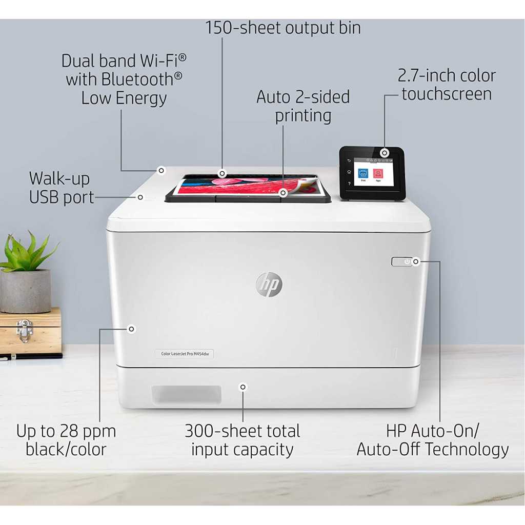 HP Color Laserjet Pro M454dw Wireless Printer (W1Y45A)