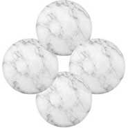 2 Sided 6PC Marble Design Round Placemats Dining Table Mats- Multi-colour.