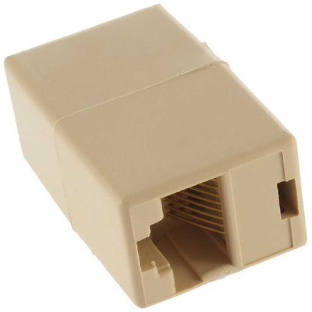 Rj45 Ethernet Lan Cable Joiner Coupler Connector - Beige