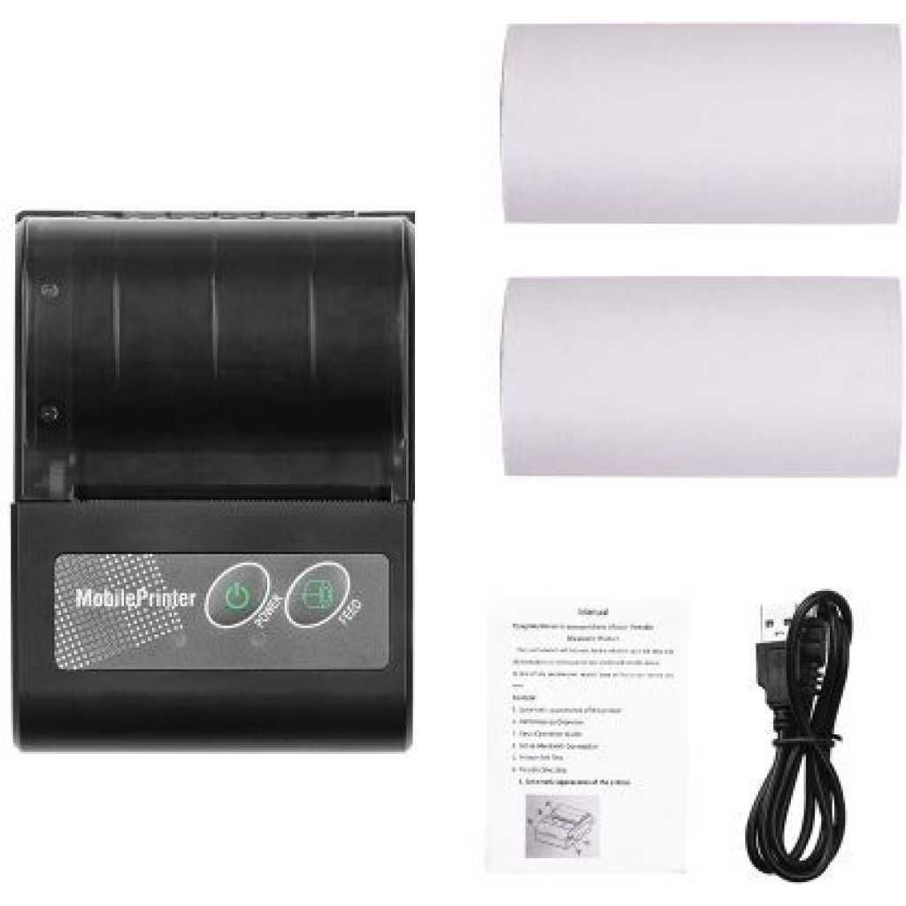 Portable 58mm Wireless BT Mobile Thermal Receipt Printer