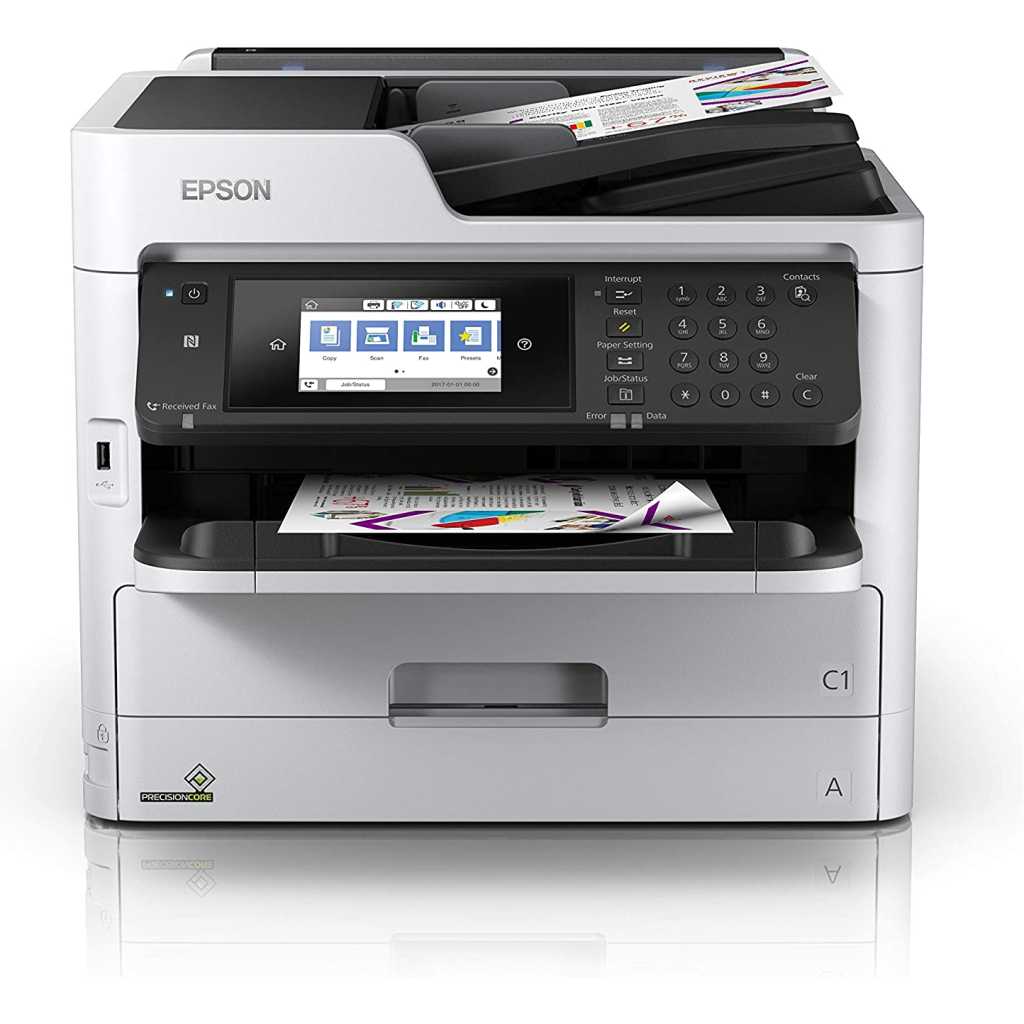 Epson Workforce Pro WF-C5790DWF 4800 x 1200DPI Inkjet A4 34 Pages per Minute WLAN Multifunctional Devices (Inkjet, Colour Printing, 4800 x 1200 DPI, A4, Wifi Direct Printing, Black, Grey)