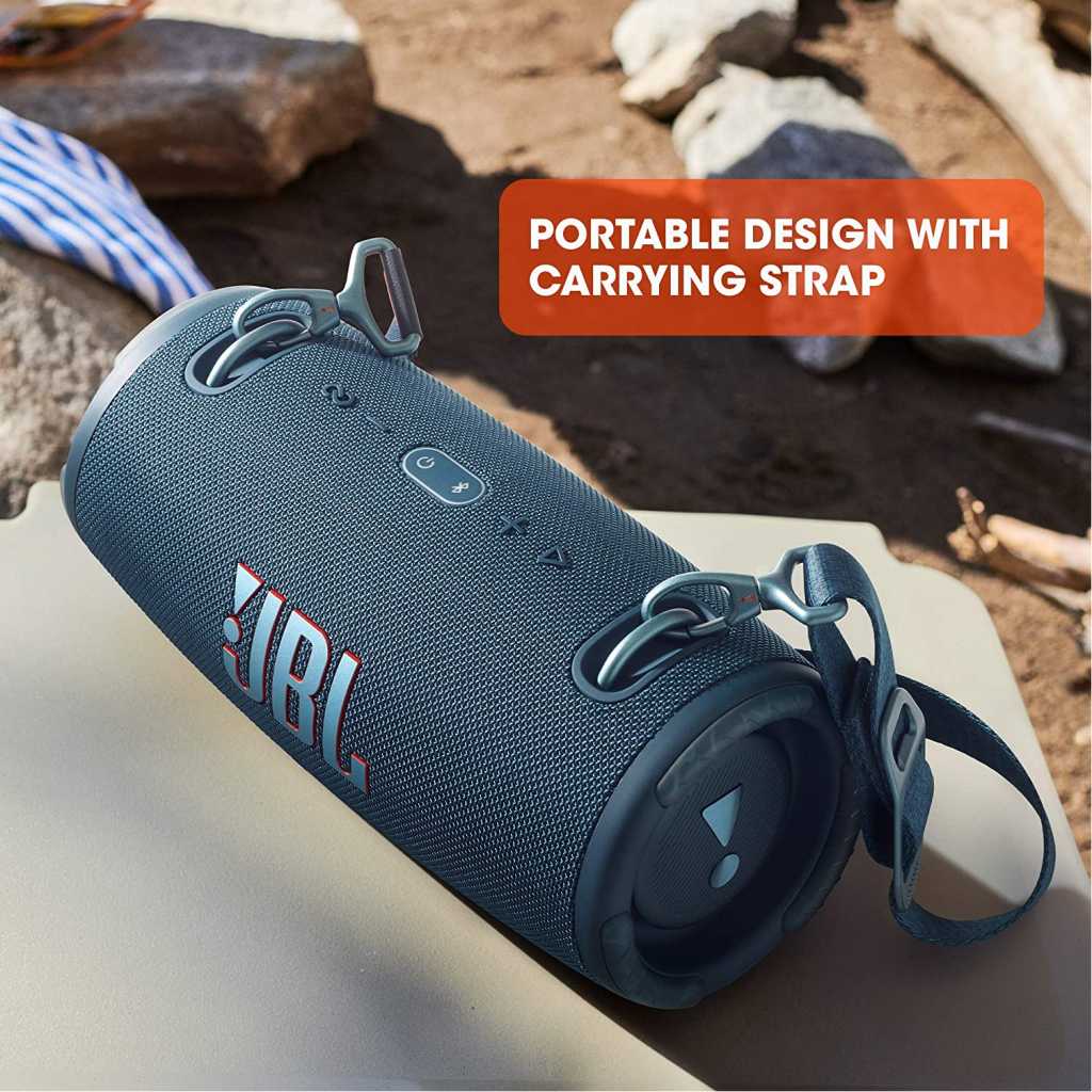 JBL Xtreme 3 - Portable Bluetooth Speaker, powerful sound and deep bass, IP67 waterproof, 15 hours of playtime, powerbank, JBL PartyBoost for multi-speaker pairing (Blue)