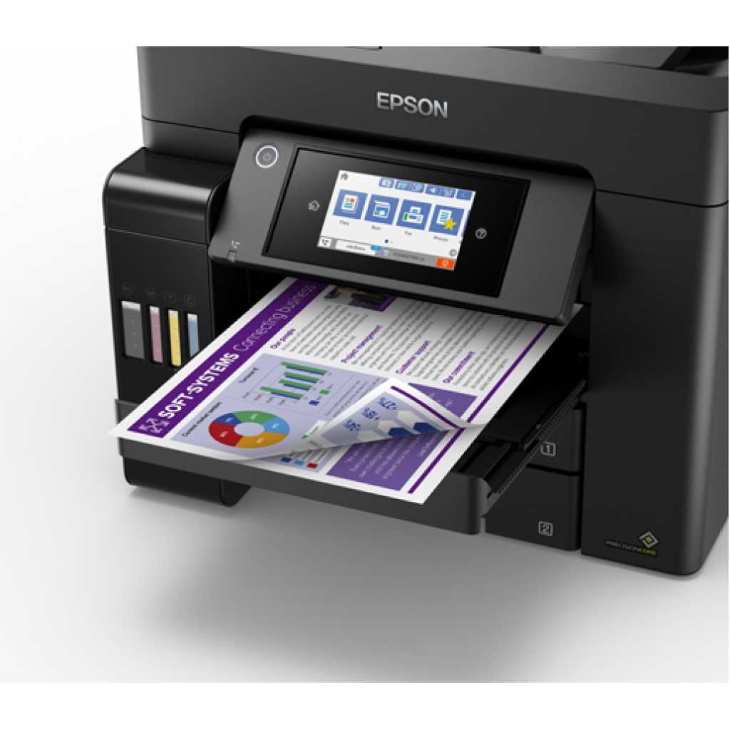Epson EcoTank L6570 Wi-Fi Duplex Multifunction ADF InkTank Office Colour Printer - Black