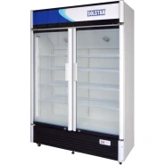 Solstar 900-Litre Double Display Cooler VC 9000-WHV SS; Vertical Display Chiller, Double Door Display Showcase Refrigerator - White