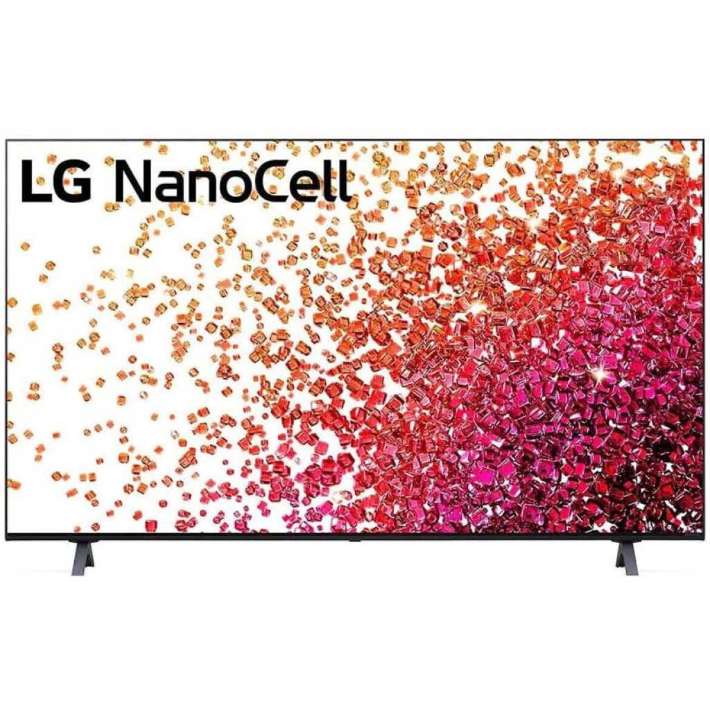 LG 55 inches NanoCell Smart TV, 4K Active HDR, WebOS Operating System, ThinQ AI - 55NANO75VPA.