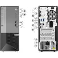 Lenovo V50T Desktop Intel Pentium G6405 4GB RAM 1TB HDD, 21.5″ FHD Monitor – Black Desktops TilyExpress