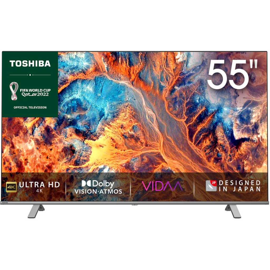 Toshiba 55 Inch 55C350 4K UHD Smart LED TV With HDR & Dolby Atmos With Inbuilt Free To Air Decoder - Black