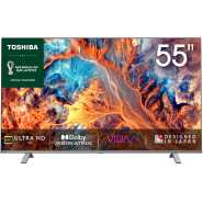 Toshiba 55 Inch 55C350 4K UHD Smart LED TV With HDR & Dolby Atmos With Inbuilt Free To Air Decoder - Black