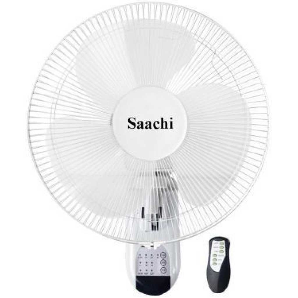 Saachi 16 Inch Wall Fan With Remote Control, 3 Speed NL-FN-1741WR -White