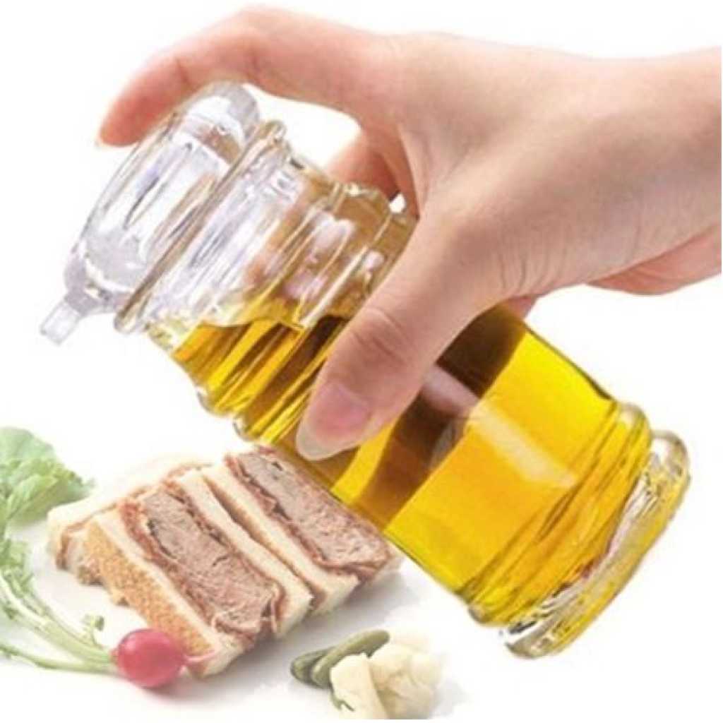 Acrylic Leak-proof Condiment Seasoning Container Vinegar Oil Bottle Jar- Clear.