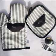 2pc Cotton Multi-Design Oven Mitt And Pot Holder -Multi-Colours.