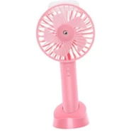 Rechargeable Portable Fan Air Cooler Mini Spray Fan Hand Held - Pink