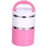 2 Layer Steel Food Insulated Lunch Box Container Tiffin- Multi-colours.