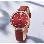 Naviforce NF5009 Moon Star Design Casual Style Women Wrist Watch Waterproof - Red