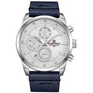 Naviforce NF9148 - Men's Designer Leather Strap Watch - Blue