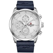 Naviforce NF9148 - Men's Designer Leather Strap Watch - Blue