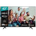 Hisense 43 Inch 4K UHD Smart LED TV With Inbuilt Free To Air Decoder - Black (3YRs WRTY)