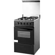 Global Star 2 Gas Cooker + 2 Electric Oven Cooker 50x50cm – Black