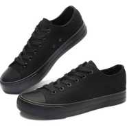 Black LaceUp Casual Unisex Canvas Sneakers Men's Fashion TilyExpress 2