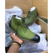 Men's Designer Timberland Boots - Green&Coffee Brown