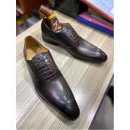 Men's pointed Gentle Shoes-Coffee Brown