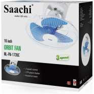 Saachi 16 Inch Orbit Ceiling Fan With 3 Speed Controls & Low Noise NL-FN-1735C - Blue/White