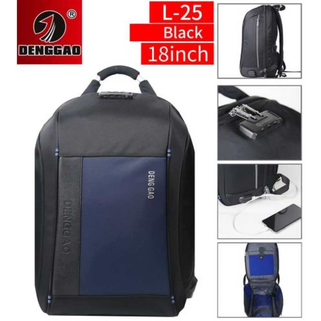 DENGGAO Anti Theft Travel Laptop Student Bookbag Backpack Bag18 Inch, Multi-Colours.