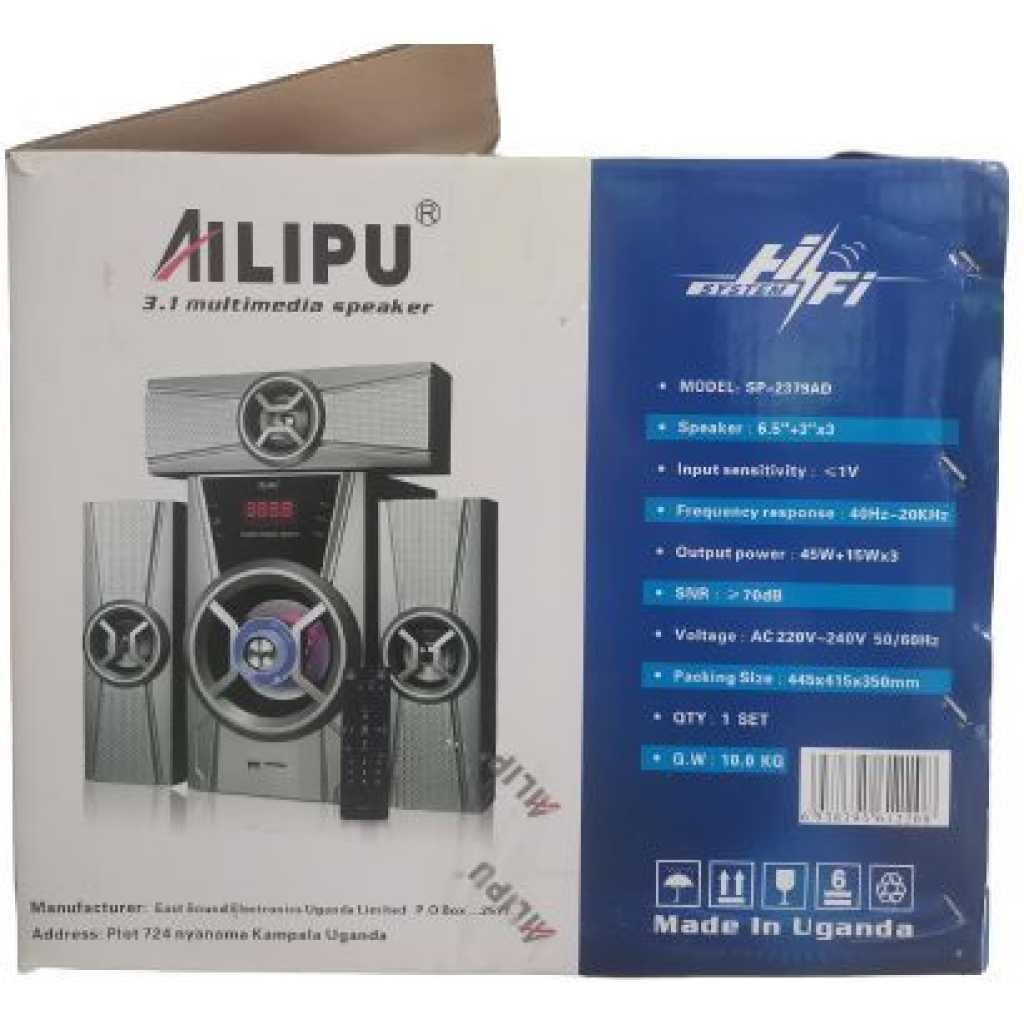 AILIPU 2379 - 3.1 Woofer Home Theatre System - Silver