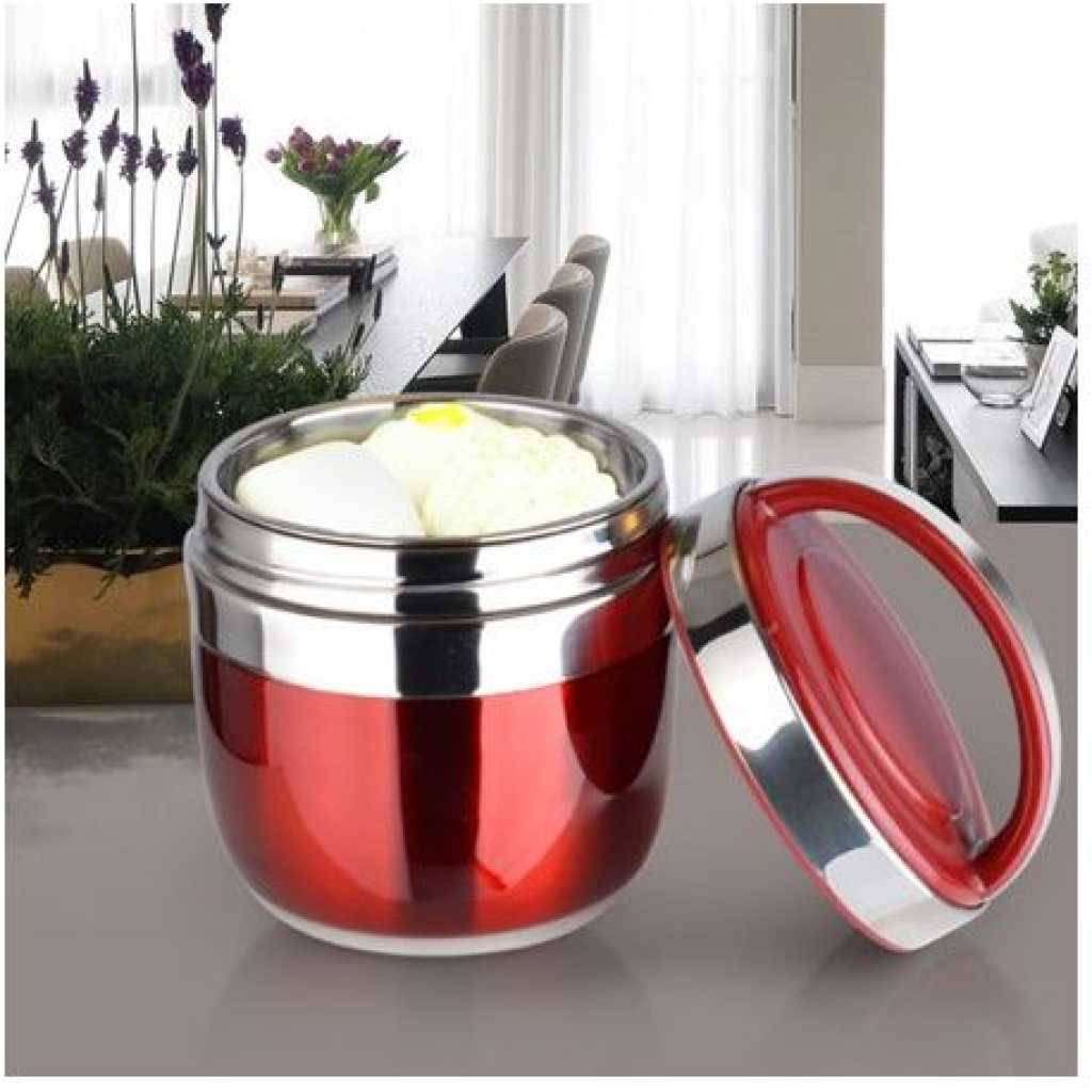 2 Layer Portable Steel Insulated Food Thermal Container Lunch Box 1.2L- Multi-colours.