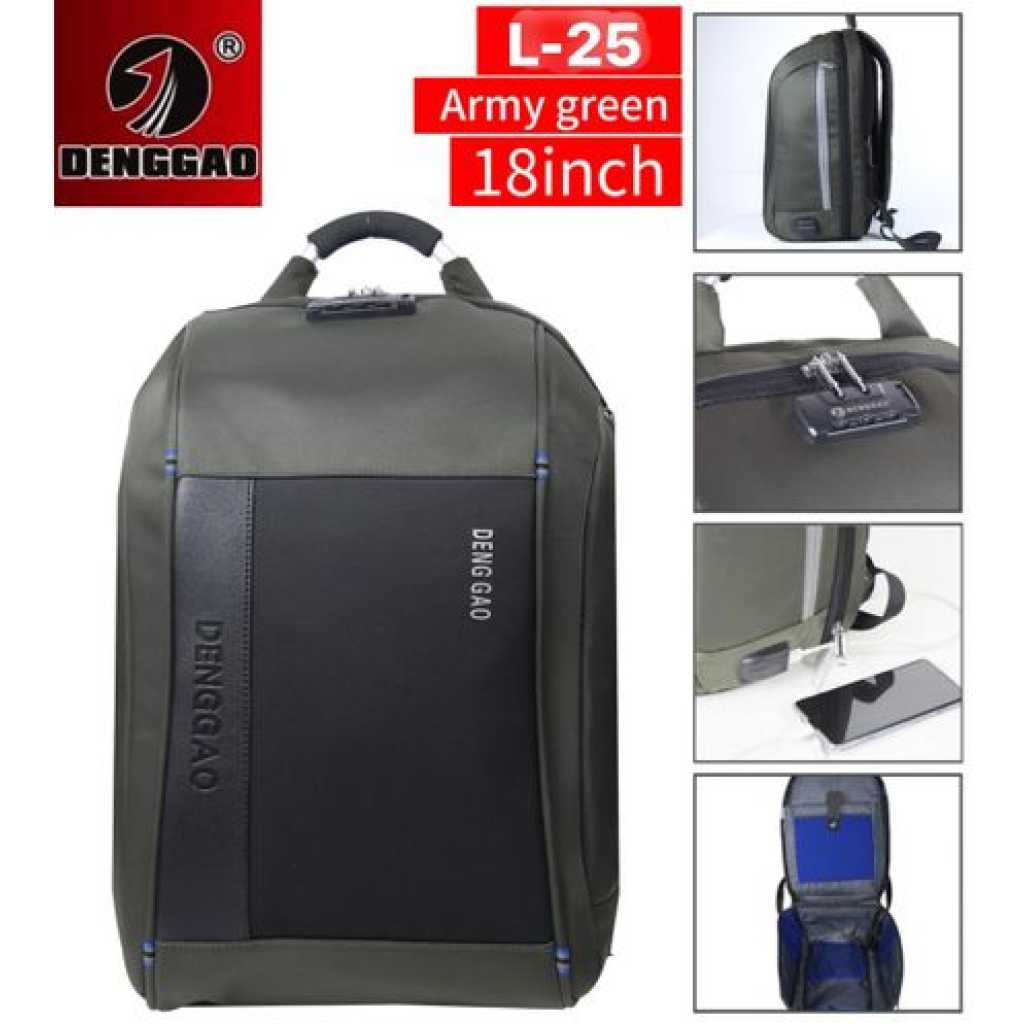 DENGGAO Anti Theft Travel Laptop Student Bookbag Backpack Bag18 Inch, Multi-Colours.