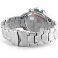 Naviforce Stainless Chronograph Analog Digital Waterproof Wristwatch - Silver