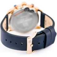 Naviforce Men’s Designer Leather Strap Watch – Blue, Gold Men's Watches TilyExpress