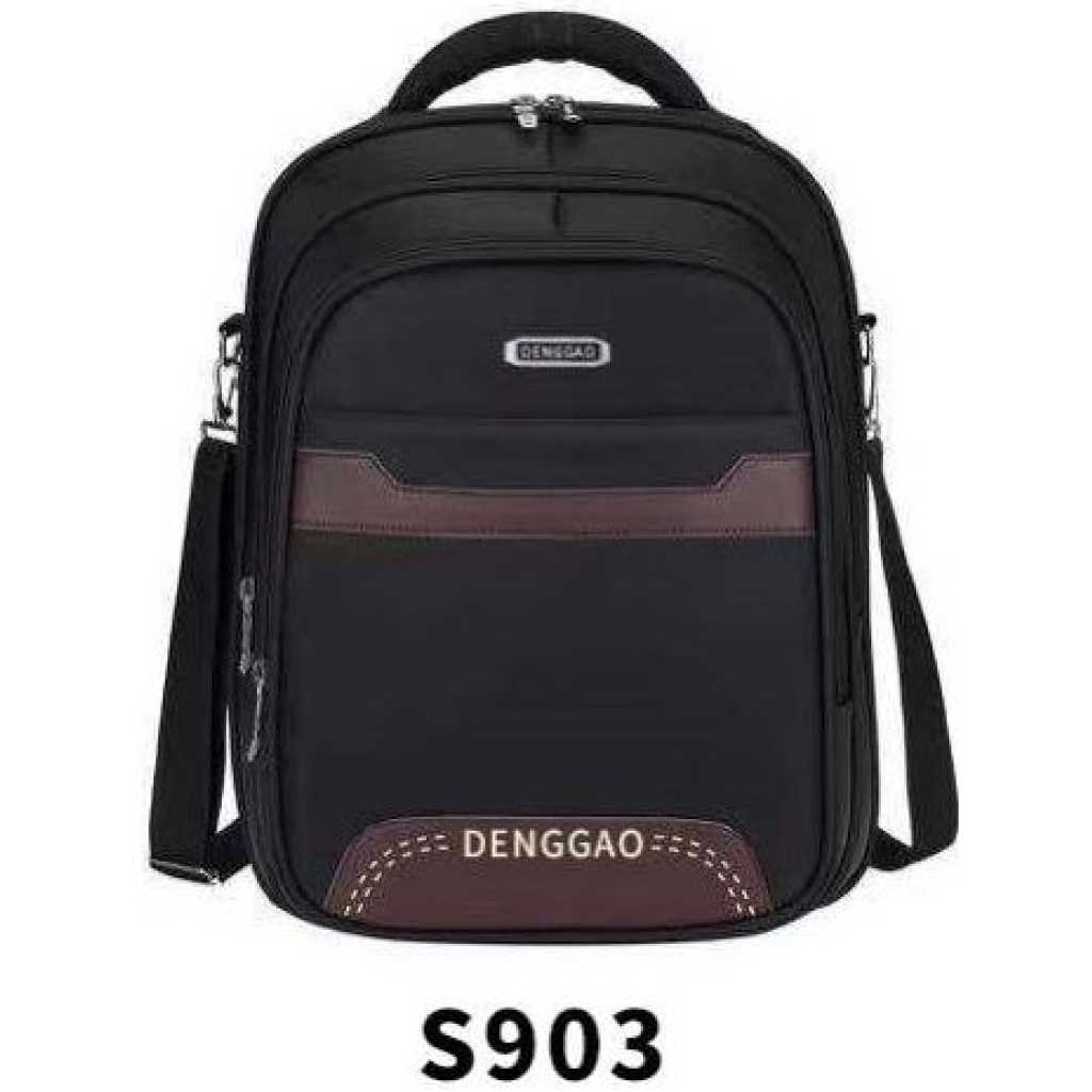 DENGGAO Anti-Theft Travel Laptop Student Bookbag Backpack Bag 14.5 Inch, Black.