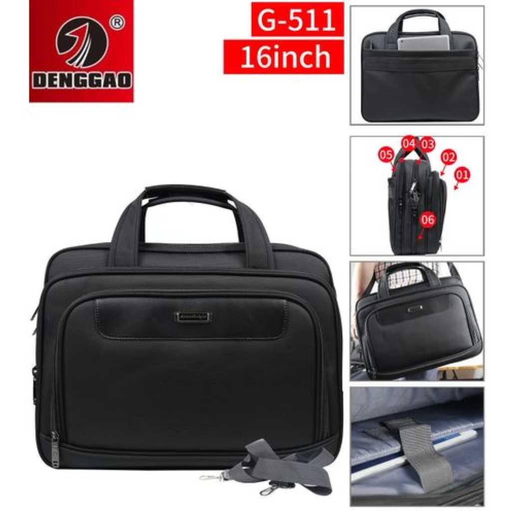 16 Inch, Laptop Briefcase Business Office Bag Water Resistant Durable Shoulder Messenger Bag- Multi-colour.