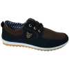 Men's Lace Up Sneakers - Navy Blue,Brown,White