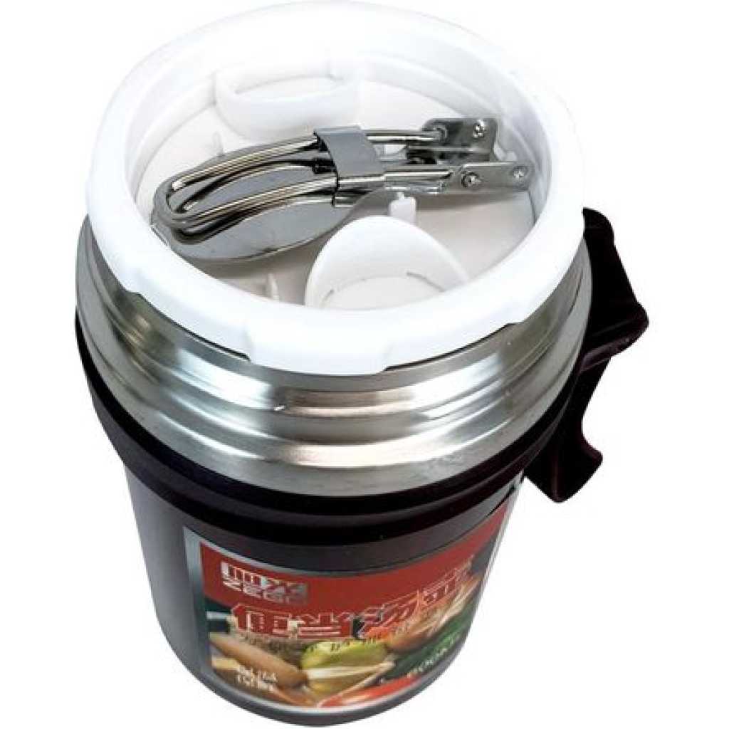 0.6L Steel Food Flask Lunch Box Storage Container-Multi-colours.