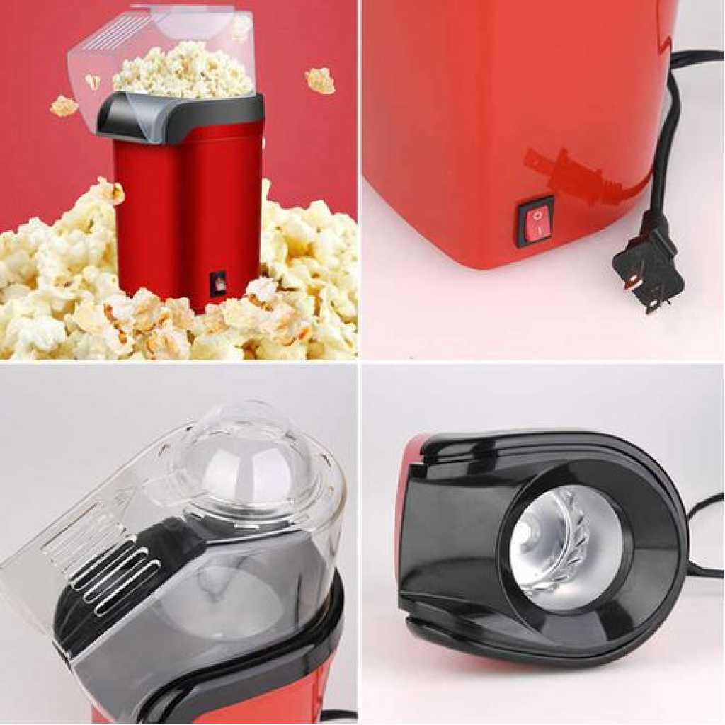 Sokany Hot Air Portable Popcorn Maker Popper Machine- Red