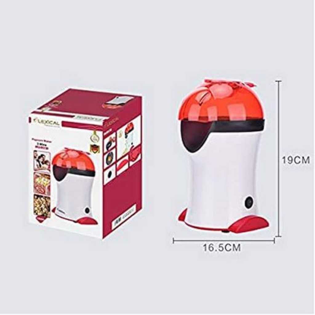 Electric Popcorn Maker Popper Machine - Red