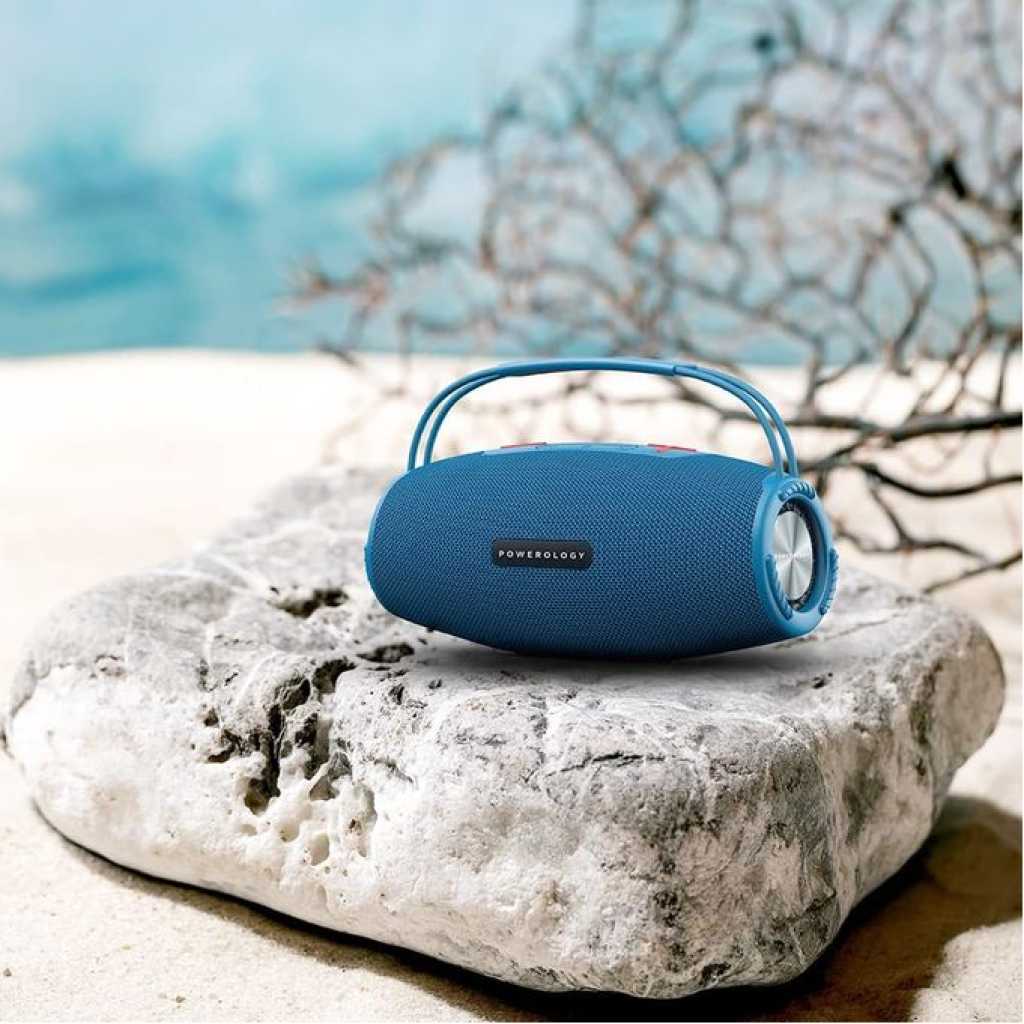 Powerology Phantom Boombox Portable Bluetooth Speaker - Blue