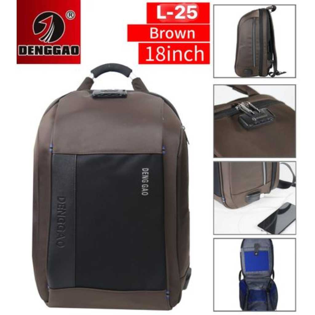 DENGGAO Anti Theft Travel Laptop Student Bookbag Backpack Bag18 Inch, Multi-Colours.