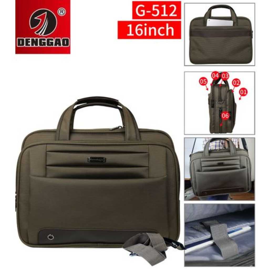 16 Inch, Laptop Briefcase Business Office Bag Water Resistant Durable Shoulder Messenger Bag- Multi-colour.