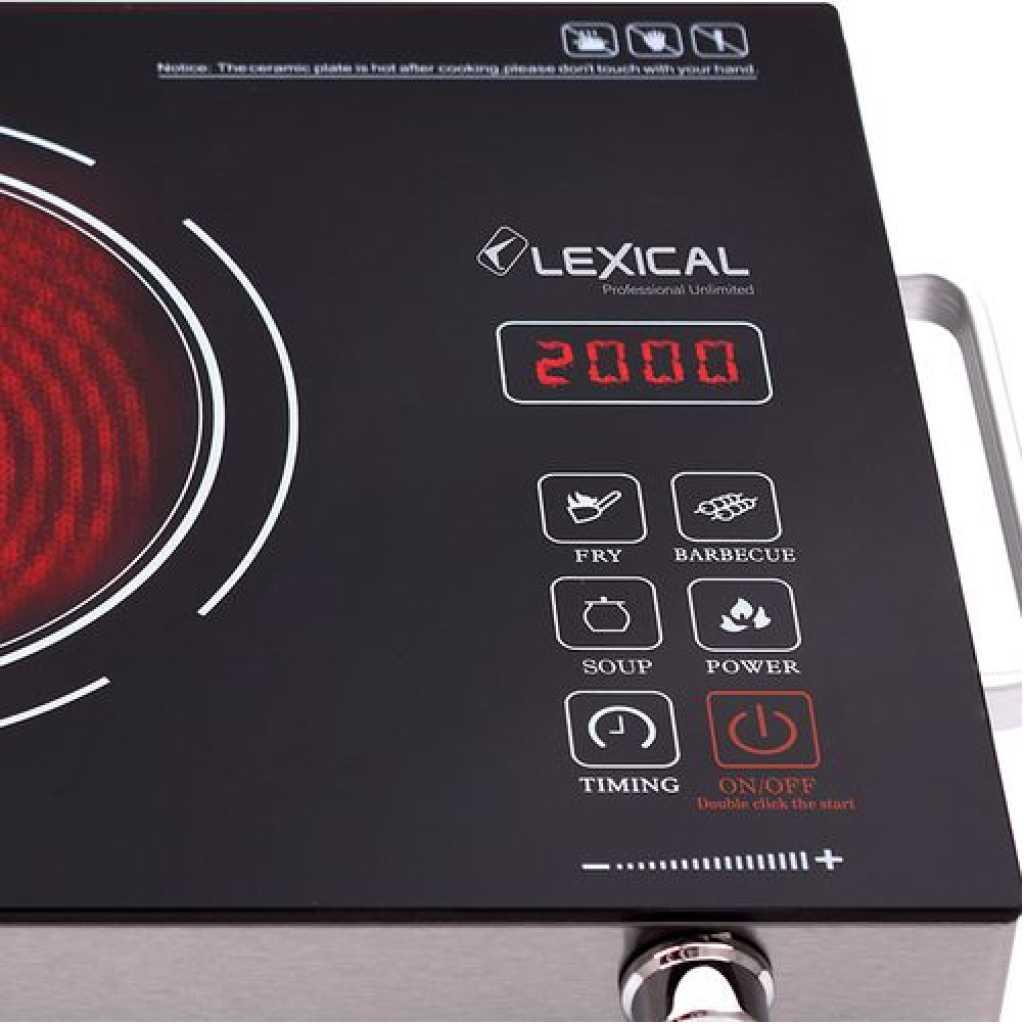 Electric Infrared Cooker Stove Hot Plate Portable Single Burner, Black