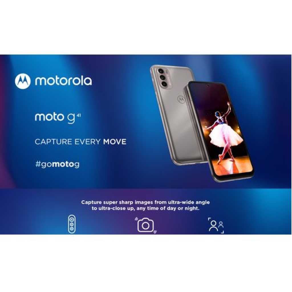 Motorola Moto G41 6.4" 6GB RAM 128GB ROM 48MP - Zinc Silk
