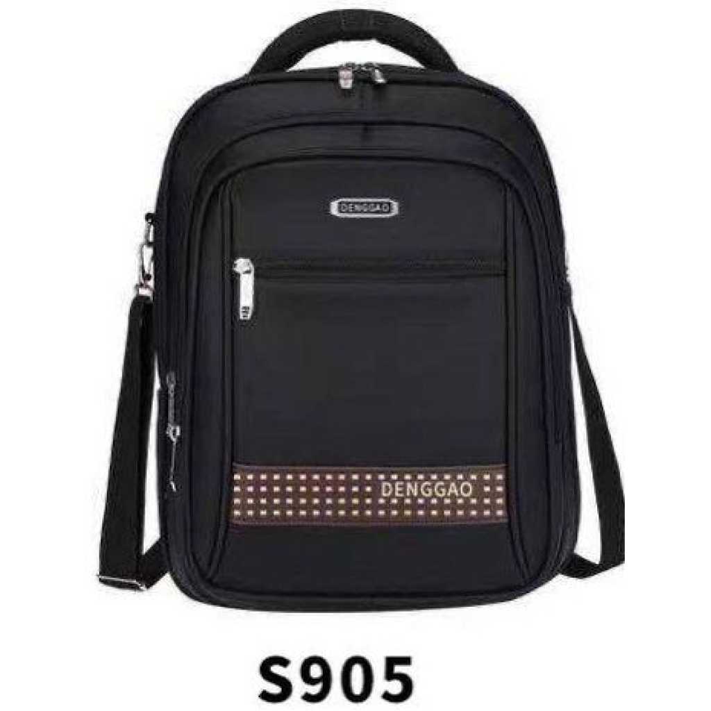 DENGGAO Anti-Theft Travel Laptop Student Bookbag Backpack Bag 14.5 Inch, Black.